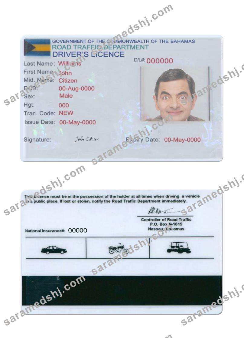 Bahamas driving license